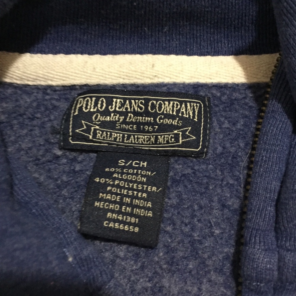 Vintage Ralph Lauren Polo Jeans Zip-up Sweatshirt - Picture 6 of 7